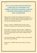 NCE ACTUAL PRACTICE EXAM&sol;STUDY&NewLine;GUIDE 2026 ALL QUESTIONS AND&NewLine;CORRECT DETAILED ANSWERS ALREADY&NewLine;A GRADED WITH EXPERT FEEDBACK&NewLine;&vert;NEW AND REVISED