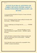 NCE&sol;LPC EXAM 2026 ALL QUESTIONS AND&NewLine;CORRECT DETAILED ANSWERS ALREADY A&NewLine;GRADED WITH EXPERT FEEDBACK &vert;NEW AND&NewLine;REVISED