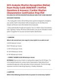 ECG Analysis&colon; Rhythm Recognition &lpar;Relias&rpar; Exam Study Guide 2026&sol;2027 &vert; Verified Questions & Answers &vert; Cardiac Rhythm Interpretation Certification Prep PDF