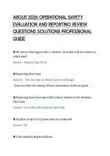 ARGUS 2026 OPERATIONAL SAFETY &NewLine;EVALUATION AND REPORTING REVIEW &NewLine;QUESTIONS SOLUTIONS PROFESSIONAL &NewLine;GUIDE