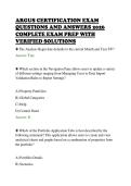 ARGUS CERTIFICATION EXAM &NewLine;QUESTIONS AND ANSWERS 2026 &NewLine;COMPLETE EXAM PREP WITH &NewLine;VERIFIED SOLUTIONS