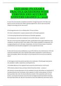 EXIT HESI PN Exam A &ndash; Practice Questions&comma; Answer Guide&comma; and Nursing Exit Exam Study Guide