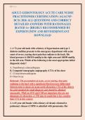ADULT-GERONTOLOGY ACUTE CARE NURSE&NewLine;PRACTITIONER CERTIFICATION &lpar;AGACNPBC&reg;&rpar; 2026 ALL QUESTIONS AND CORRECT&NewLine;DETAILED ANSWERS WITH RATIONALES&NewLine;&vert;RATED A&plus; &vert;HIGHLY RECOMMENDED BY&NewLine;EXPERTS &vert;NEW AND REVISED&vert;INSTANT&NewLine;DOWNLOAD