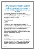 NR 607 FINAL COMPREHENSIVE EXAM 2026&NewLine;ALL QUESTIONS AND CORRECT DETAILED&NewLine;ANSWERS WITH RATIONALES ALREADY A&NewLine;GRADED WITH EXPERT FEEDBACK &vert;NEW AND&NewLine;REVISED