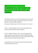 ARKANSAS LIFE INSURANCE &NewLine;COMPREHENSIVE TEST SCRIPT 2026 &NewLine;QUESTIONS WITH SOLUTIONS 100&percnt; &NewLine;CORRECT&period; 