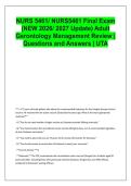NURS 5461&sol; NURS5461 Final Exam &NewLine;&lpar;NEW 2026&sol; 2027 Update&rpar; Adult &NewLine;Gerontology Management Review &vert; &NewLine;Questions and Answers &vert; UTA