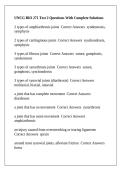 UNCG BIO 271 Test 2 Questions With Complete Solutions
