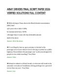 ARMY DRIVERS FINAL SCRIPT PAPER 2026 &NewLine;VERIFIED SOLUTIONS FULL CONTENT