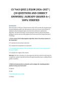 CS 7643 Quiz 2&sol;Exam 2026&ndash;2027 &vert; Computer Science &vert; 30 Practice Questions with Correct Answers