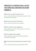 PRINCIPLES OF AUDITING EXAM 2 ACTUAL&NewLine;TEST PAPER 2026 QUESTIONS SOLUTIONS&NewLine;GRADED A&plus;