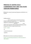 PRINCIPLES OF AUDITING EXAM 2&NewLine;COMPREHENSIVE STUDY SHEET 2026 SOLVED&NewLine;QUESTIONS PREMIUM BUNDLE