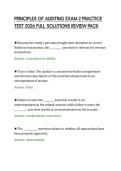 PRINCIPLES OF AUDITING EXAM 2 PRACTICE&NewLine;TEST 2026 FULL SOLUTIONS REVIEW PACK