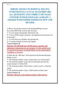 RHB100 - RESOLUTE HOSPITAL BILLING&NewLine;FUNDAMENTALS ACTUAL EXAM PREP 2026&NewLine;ALL QUESTIONS AND CORRECT DETAILED&NewLine;ANSWERS WITH RATIONALES ALREADY A&NewLine;GRADED WITH EXPERT FEEDBACK &vert;NEW AND&NewLine;REVISED