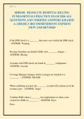 RHB100 - RESOLUTE HOSPITAL BILLING&NewLine;FUNDAMENTALS PRACTICE EXAM 2026 ALL&NewLine;QUESTIONS AND VERIFIED ANSWERS &vert;GRADED&NewLine;A&plus; &vert;HIGHLY RECOMMENDED BY EXPERTS&NewLine;&vert;NEW AND REVISED&NewLine;