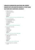 VIROLOGY EXAMINATION QUESTIONS AND CORRECT &NewLine;ANSWER WITH EXPLANATION GRADED A&plus; STUDY GUIDE