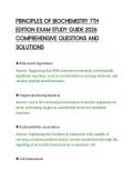 PRINCIPLES OF BIOCHEMISTRY 7TH&NewLine;EDITION EXAM STUDY GUIDE 2026&NewLine;COMPREHENSIVE QUESTIONS AND&NewLine;SOLUTIONS