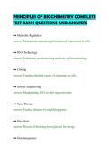 PRINCIPLES OF BIOCHEMISTRY COMPLETE&NewLine;TEST BANK QUESTIONS AND ANSWERS