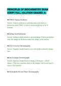 PRINCIPLES OF BIOCHEMISTRY EXAM&NewLine;SCRIPT FULL SOLUTION GRADED A&plus;