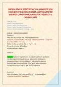 NBCRNA REVIEW 2026&sol;2027 ACTUAL COMPLETE REAL &NewLine;EXAM QUESTIONS AND CORRECT ANSWERS VERIFIED &NewLine;ANSWERS &lpar;100&percnt; CORRECTLY SOLVED&rpar; GRADED A&plus; &sol; &NewLine;LATEST UPDATE