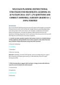 WGU D658 Planning Instructional Strategies for Meaningful Learning OA & PA Exam 2026&ndash;2027 &vert; Western Governors University &vert; 70 Practice Questions with Correct Answers