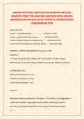 A PACKAGE DEAL FOR NBCRNA NATIONAL CERTIFICATION EXAMINATION &lpar;NCE&rpar; EXAM QUESTIONS WITH DETAILED VERIFIED SOLUTIONS &sol;A GRADE ASSURED