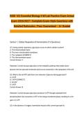 BIOD 102 Essential Biology II W&sol;Lab Practice Exam Actual Exam 2026&sol;2027 &vert; Complete Exam-Style Questions with Detailed Rationales &vert; Pass Guaranteed &ndash; A&plus; Graded
