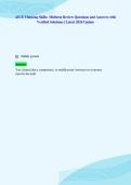 AICE Thinking Skills&colon; Midterm Review Questions and Answers with&NewLine;Verified Solutions &vert; Latest 2026 Update