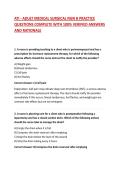 ATI - ADULT MEDICAL SURGICAL NGN B PRACTICE QUESTIONS COMPLETE WITH 100&percnt; VERIFIED ANSWERS AND RATIONALE 