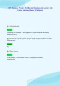 AICE Business - Practice Test Review Questions and Answers with&NewLine;Verified Solutions &vert; Latest 2026 Update&NewLine;