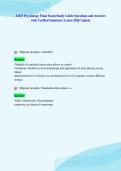 AICE Psychology Final Exam Study Guide Questions and Answers&NewLine;with Verified Solutions &vert; Latest 2026 Update
