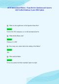 AICE International History - Exam Review Questions and Answers&NewLine;with Verified Solutions &vert; Latest 2026 Update