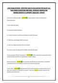 CHES EXAM REVIEW -CERTIFIED HEALTH EDUCATION SPECIALIST&vert;ACTUAL EXAM QUESTIONS AND WELL DETAILED VERIFIED ANSWERS&vert;GRADED A&plus;&vert;NEWEST 2026&sol;2027 UPDATE