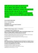 STR 293 EXAM 2025 &lpar;SCIENCE OF TEACHING READING STR 293&rpar; TEACHER CERTIFICATION EXAM TEST BANK WITH 170 ACTUAL EXAM QUESTIONS AND CORRECT ANSWERS&sol; TEXES STR 293 EXAM 2025&sol;2026 &lpar;BRAND NEW&excl;&excl;&rpar;&NewLine;&NewLine;