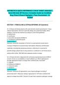 ANTIBIOTICS QUICK REFERENCE CHEAT SHEET 2026&sol;2027 &vert; Sarah Michelle NP Review &vert; Complete Guide by Condition&comma; Drug Class & Board Highlights &vert; Pass Guaranteed - A&plus; Graded&NewLine;&NewLine;