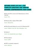 ARTHREX SPORTS IOT DAY 2 TEST &NewLine;COMPLETE QUESTIONS AND VERIFIED &NewLine;ANSWERS COMPREHENSIVE STUDY GUIDE