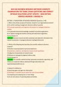 BUSI 442 BUSINESS RESEARCH METHODS COMPLETE &NewLine;EXAMINATION TEST BANK &vert;EXAM QUESTIONS AND CORRECT &NewLine;DETAILED SOLUTIONS LATEST UPDATE &ndash; 2026 EDITION &NewLine;VERIFIED ANSWERS &vert; GRADED A&plus; 