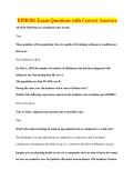 EPIB301 Exam Questions with Correct Answers