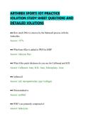 ARTHREX SPORTS IOT PRACTICE &NewLine;SOLUTION STUDY SHEET QUESTIONS AND &NewLine;DETAILED SOLUTIONS