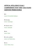ARTIFICIAL INTELLIGENCE EXAM 2 &NewLine;COMPREHENSIVE STUDY SHEET 2026 SOLVED &NewLine;QUESTIONS PREMIUM BUNDLE