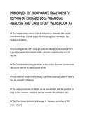 PRINCIPLES OF CORPORATE FINANCE 14TH&NewLine;EDITION BY RICHARD 2026 FINANCIAL&NewLine;ANALYSIS AND CASE STUDY WORKBOOK A&plus;&NewLine;