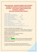 N582 FINAL EXAM &ndash; ADVANCED WOMEN'S HEALTH NURSING &NewLine;EXAMINATION &vert;COMPLETE QUESTIONS AND DETAILED &NewLine;SOLUTIONS &ndash; LATEST UPDATE VERIFIED ANSWERS WITH &NewLine;RATIONALES &vert; GRADED A&plus; &NewLine;N582 FINAL EXAM PREP &lpar;MOST RECENT&excl;&excl;&rpar;