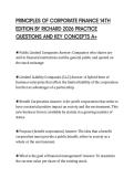 PRINCIPLES OF CORPORATE FINANCE 14TH&NewLine;EDITION BY RICHARD 2026 PRACTICE&NewLine;QUESTIONS AND KEY CONCEPTS A&plus;