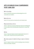 ARTS 301 BUNDLED EXAM COMPREHENSIVE &NewLine;STUDY GUIDE 2026