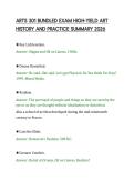 ARTS 301 BUNDLED EXAM HIGH-YIELD ART &NewLine;HISTORY AND PRACTICE SUMMARY 2026