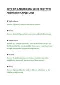 ARTS 301 BUNDLED EXAM MOCK TEST WITH &NewLine;ANSWER RATIONALES 2026
