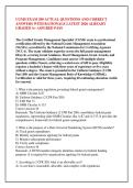 CGMS EXAM 200 ACTUAL QUESTIONS AND CORRECT &NewLine;ANSWERS WITH RATIONALE LATEST 2026 ALREADY &NewLine;GRADED A&plus; ASSURED PASS
