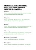 PRINCIPLES OF MANAGEMENT&NewLine;QUESTION BANK 2026 FULL&NewLine;SOLUTIONS GRADED A&plus;