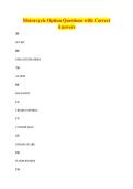 Motorcycle Option Questions with Correct&NewLine;Answers