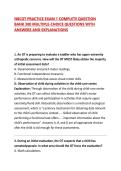 NBCOT PRACTICE EXAM 1 COMPLETE QUESTION BANK 300 MULTIPLE-CHOICE QUESTIONS WITH ANSWERS AND EXPLANATIONS