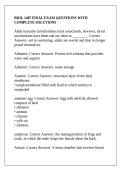 BIOL 1407 FINAL EXAM QUESTIONS WITH COMPLETE SOLUTIONS